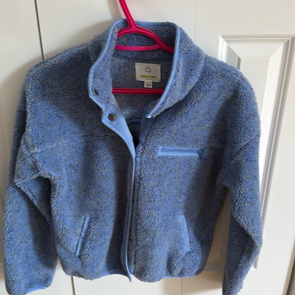 Aerie blue sherpa jacket